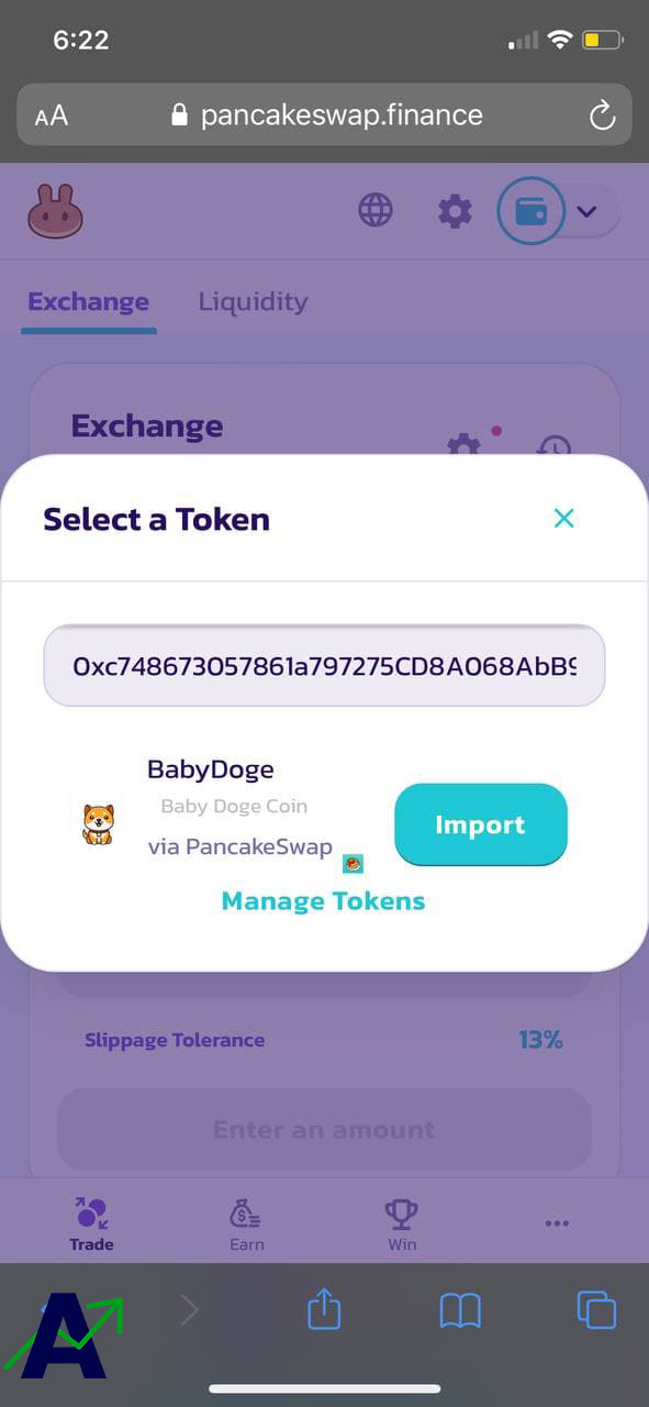 how to buy babydoge - pancakeswap import token