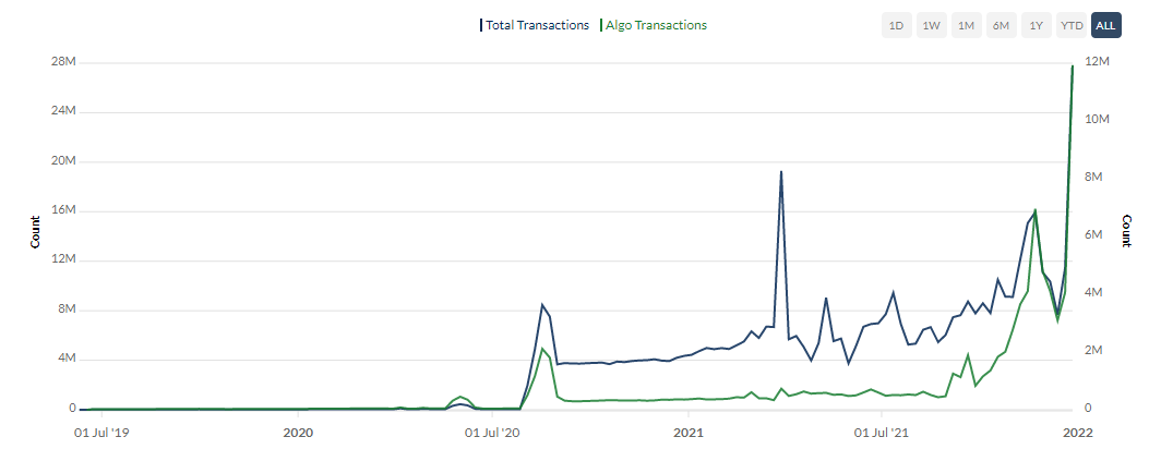 Total transactions - Algorand